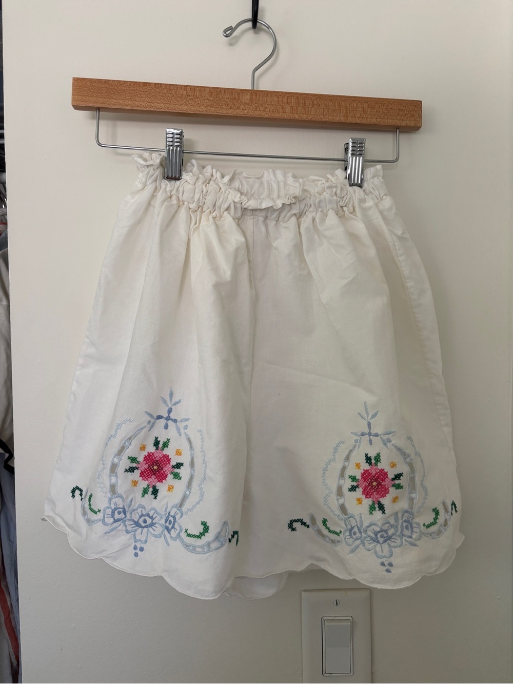 Handmade Embroidered Pillowcase Shorts